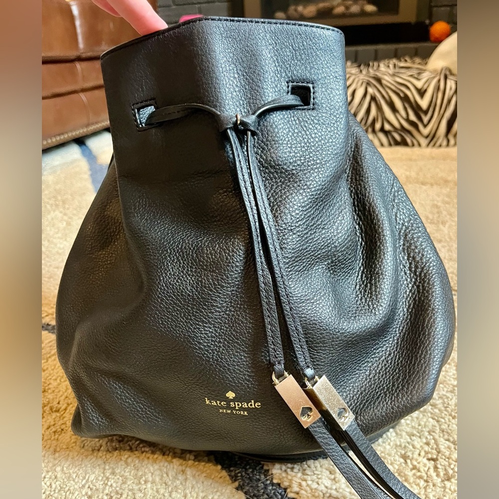 KATE SPADE Pink and Black Backpack with Structured Design